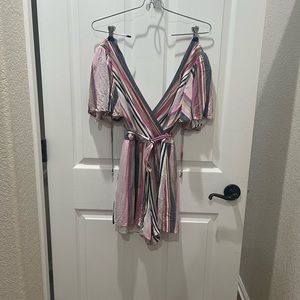 Trixxi Juniors' Open-Back Striped